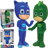 Bonecos Pjmasks Menino Gato + Lagartixo 23cm Elka Promoção