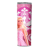 Termo Café Skinny Tumbler Starbucks Barbie Personalizado