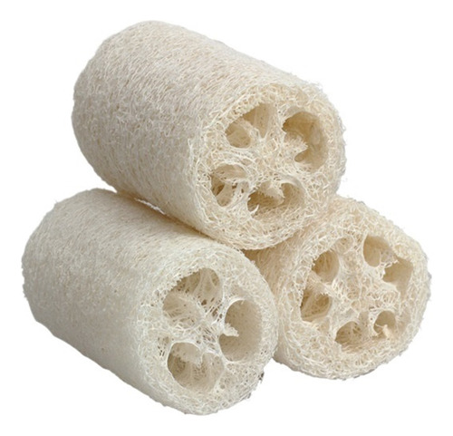 Esponja De Ducha Natural Loofah Luffa Scrubber S, 3 Unidades