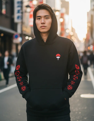 Sasuke Uchiha Abanico Sudadera Anime Naruto