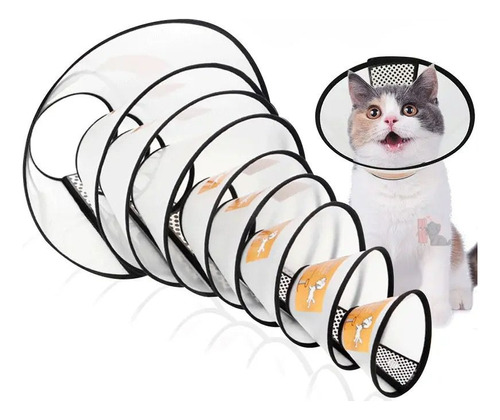 Colar Cirúrgico Para Gatos Elizabetano Cães Pets Do N1 Ao N7