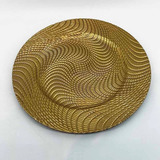 Plato 33cm Espiral Dorado