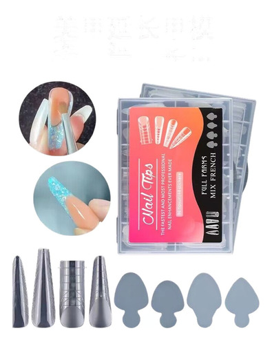 Molde Uñas Acrilicas Para Poly Gel O Dual System De 144 Tips