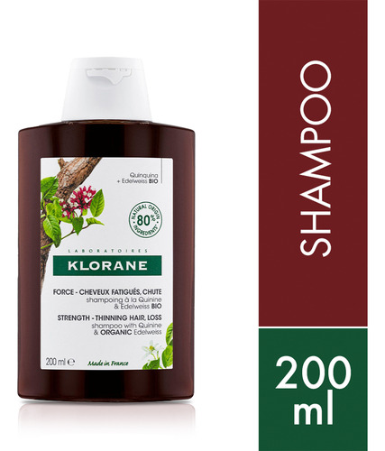 Klorane Quinina Natural Anticaida Shampoo 200ml
