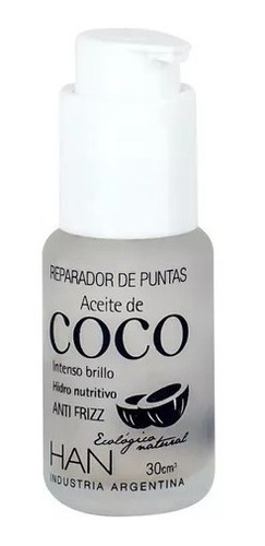 Han Reparador De Puntas Aceite De Coco Brillo Antifriz 30ml