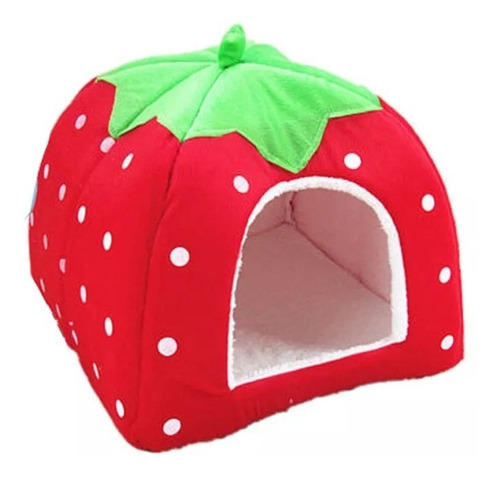 Cama Frutilla Iglú Para Mascotas Erizo Conejo Cuy 35x35 Cm