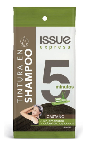  Issue Express 5 Minutos Tintura En Shampoo - Tono Castaño
