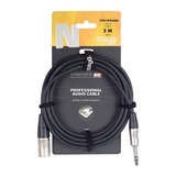 Cable Canon Macho Plug Stereo Balanceado 3m Nac3psxmr Stagg