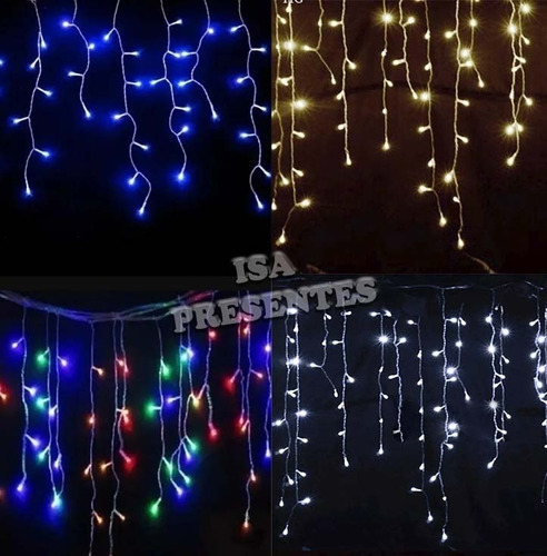 Pisca Cascata 150 Led 8 Funções Decoração Natal 3m 110v/220v