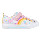 Tenis Niña Skechers Lights-sparks-unicornio 314789n Bco/mult