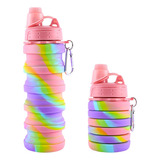 Makersland Botellas De Agua Plegables De Arcoíris Para Niños