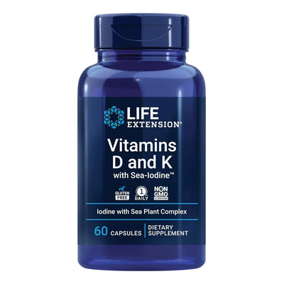 Life Extension Vitaminas D Y K Con Sea-iodine 60cápsulas Sabor Sin sabor | Meses sin interés