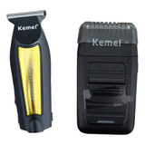 Combo Kemei Afeitadora Shaver + Patillera Detailer