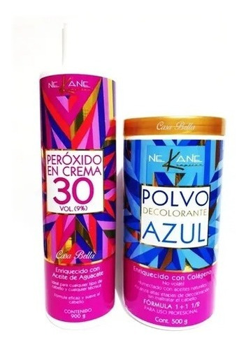 Oferta Polvo Decolorante 500g +peroxido 900ml Nekane Capilar