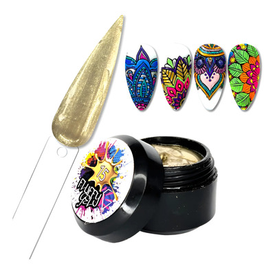 Puff Gel Fluffy 5gr Para Relieve Diseño Uña Fantastic Gold | MercadoLibre