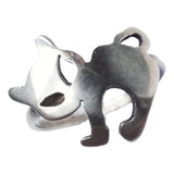 Gato Gatito Anillo Regulable Plateado Todas Las Medidas