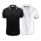 Kit 2 Camisas Gola Polo Masculina Blusa Slim Atacado Algodão