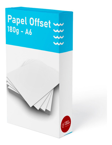 Papel Offset 180g Tamanho A6 Caixa Com 125 Folhas Cor Branco