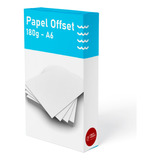 Papel Offset 180g Tamanho A6 Caixa Com 125 Folhas Cor Branco