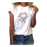 Camiseta G Para Mujer, Diseño De Flores, Atrapasueños, Haraj