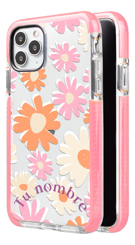 Funda Para iPhone Tu Nombre Para Mujer Flores Margaritas