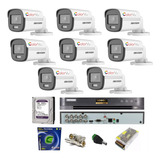 Kit Cftv Completo Dvr 08 Canais Hikvision / Cameras Colorvu.