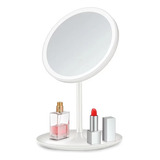 Espelho Articulado Com Led Maquiagem Mesa Circular Usb