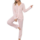 Pijama Invierno Abotonada  Mujer So Pink 18038