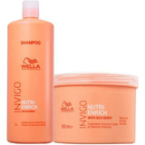 Kit Wella Enrich  Mask 500ml + Shampoo - 1l + Tampa Flip