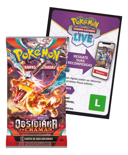 100 Código Digital Pokémon Tcg Live Obsidiana Em Chamas