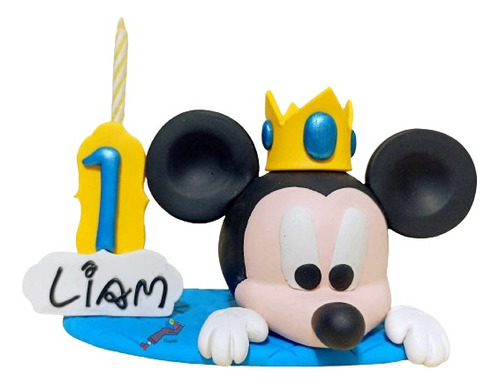 Adorno Pastel Mickey Mouse Principe Caketopper Personalizado