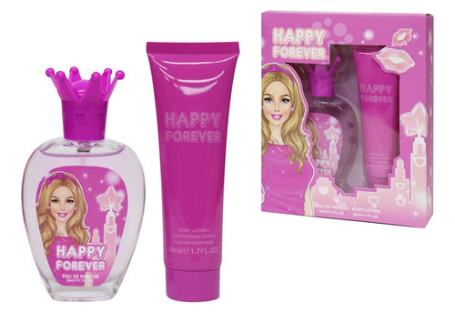 Set Perfume De Barbie + Locion Corporal 50ml Niña