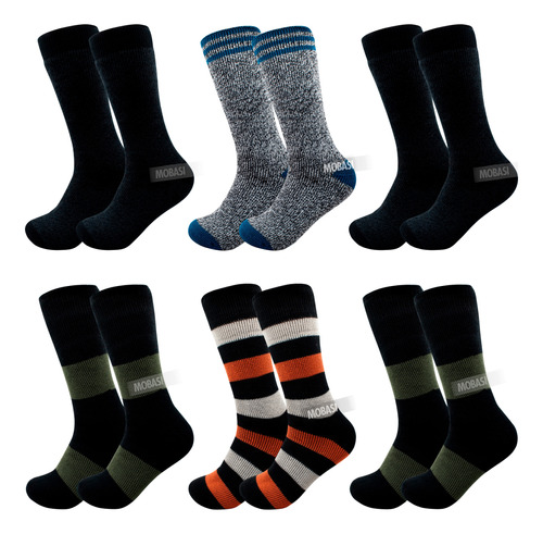 X6 Pares Calcetines Hombre Ultra Térmicos Chiporro Invierno