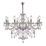 Lustre De Cristal Taschibra Glam Conhaque 8xe14 Cor Cristal Champanhe 110v/220v