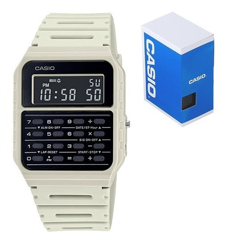 Reloj Casio Retro Ca53 Blanco Calculadora Crono Alarma