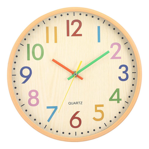 Reloj De Pared Silencioso Infantil De 12 Pulgadas. Y