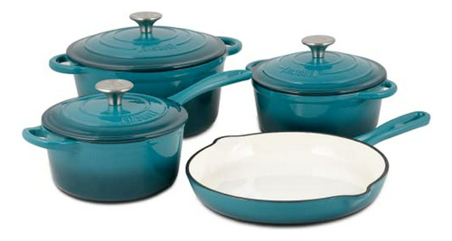 Set De Cocina De Hierro Fundido Esmaltado Vasco (7 Piezas)