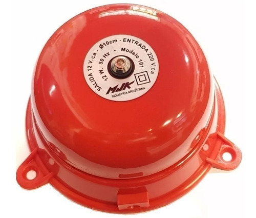 Campana De Alarma Roja Ø10cm 220/12v Mjk