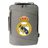 Morral Espalda Real Madrid  Maleta Portafolio Gris