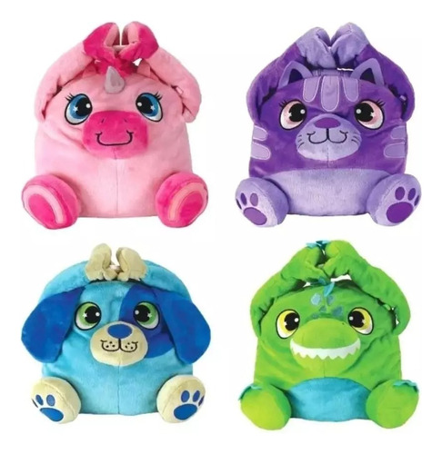 Lonchera Térmica Escolar Niño Peluche Felpa Dibujos Animados