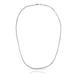 Collar Cadena Delgada Para Mujer Plata 925 3-1 55cm X 2mm