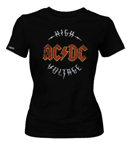Camiseta Dama Ac Dc Rock Metal Dbo2