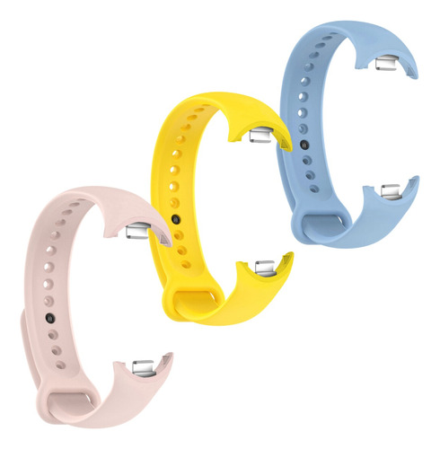 Pulseira De Silicone Para Xiaomi Mi Band 8 - 3 Unidades