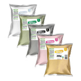 Kit 5 Argilas (branca, Verde, Preta, Rosa E Amarela) 200g