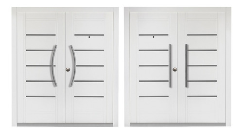 Doble Puerta Multianclaje Seguridad Exterior 207x180 Blanca