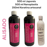 Alisado Japonés Y Nanoplastia 500 Ml C/u +keratina Artesanal