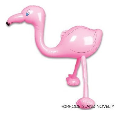 Una Docena De Flamingos Rosas Inflables-27 Flamencos Inflado
