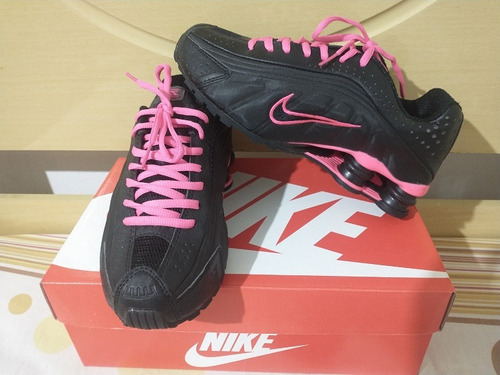 Tenis Nike Shox R4 Preto E Rosa Nº37 Original!!!