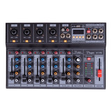 Consola Mixer Parquer 6 Canales Phanton Power Bluetooth Usb