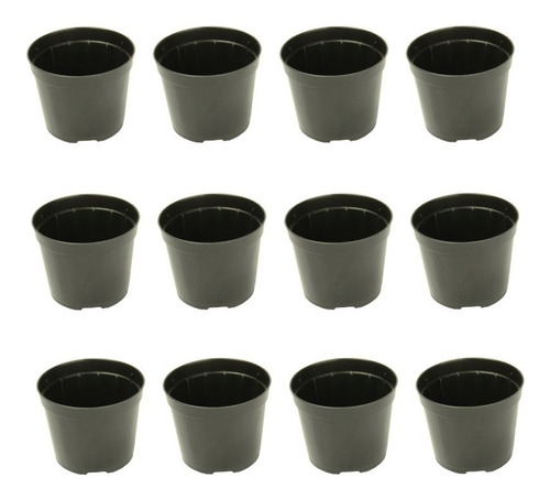 Kit 2000 Vasos Pote Numero 9 De 210 Ml Preto Suculentas